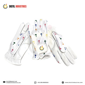 Gants de golf en cuir Cabretta de qualité supérieure, écologiques, personnalisés en gros, DISTIL INDUSTRIES, imprimé palmier, main droite, unisexe - Product Image 1