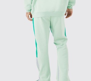 Conjuntos de Sudaderas con Capucha y Cremallera de un Cuarto, Transpirables, Ligeros, Lisos, Casuales, y Pantalones de Chándal Acampanados, al por Mayor, Precio Bajo, Diseño OEM Personalizado - Product Image 4