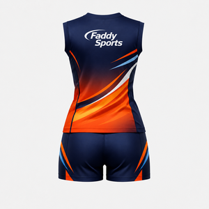 Uniforme de Voleibol Sublimado Personalizado para Mujer, Conjunto Profesional Transpirable de Secado Rápido, Camiseta sin Mangas y Pantalones Cortos - Product Image 2