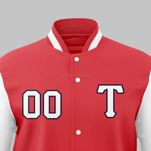 Chaqueta universitaria de alta calidad al por mayor para hombre, chaqueta universitaria de algodón polar con letras, chaqueta universitaria para hombre y mujer - Product Image 4