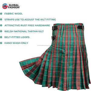 Kilt Escocés Auténtico de Alta Calidad con Patrón de Tartán Nacional Galesa para Hombre, Material de Lana, Tela Personalizada, Gran Venta 2026 - Product Image 2