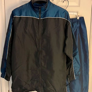 Conjunto de Chaqueta Cortavientos de Nailon de Alta Calidad al por Mayor con Logotipo Personalizado Impreso, Conjunto de 2 Piezas para Hombre - Product Image 1