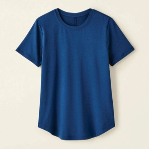 T-shirt à manches courtes col rond pour femme, coupe ample, couleur unie, tissu jersey 100% coton, vêtements décontractés, printemps été - Product Image 1