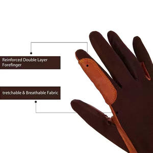 AINAS INDUSTRIES AI-RG-03 Gants d'équitation unisexes personnalisés en cuir avec doublure polaire douce et revers en sergé – Fournisseur pakistanais – Hiver - Product Image 4
