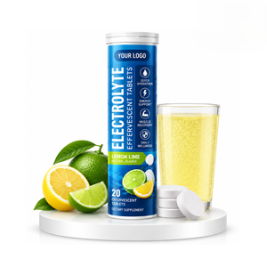 Comprimés effervescents électrolytiques de qualité supérieure, 20 unités, pour une hydratation quotidienne facile et un mélange pratique dans l'eau - Product Image 1