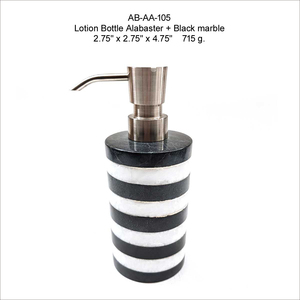 Distributeur de savon moderne en albâtre de luxe indien, écologique, élégant, accessoire de salle de bain, pour la maison et l'hôtel, vente en gros de qualité supérieure - Product Image 3
