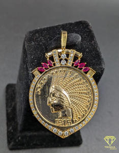 Pendentif de dessin animé serti de diamants avec lettre personnalisée, bijoux hip-hop en diamant de laboratoire, collier statement design - Product Image 3