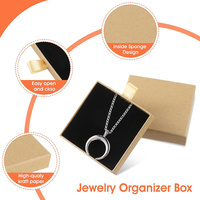 Coffrets cadeaux pour bijoux Boîtes à bijoux en carton, coffrets cadeaux multi-tailles pour bracelets, boucles d'oreilles, colliers, cadeaux pour bijoux (marron)