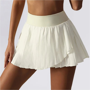 กระโปรงกีฬาโลโก้สั่งทำสำหรับผู้หญิง ผ้าโพลีเอสเตอร์ สำหรับเทนนิสและวิ่ง  ผู้ผลิต OEM - Product Image 2