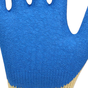Guantes de Seguridad TWI, Guantes de Látex Naranja para Jardín, Protección Personal, Guantes de Trabajo Recubiertos de Látex Arrugado de Algodón de Calibre 10 - Product Image 4