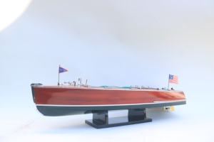 Maqueta de Velero de Madera Hecha a Mano CHRIS CRAFT, Decoración de Mesa Independiente con Temática Oceánica, Coleccionable de Arte Antiguo Personalizado - Product Image 5