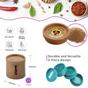 Custom OEM Smoking Accessories 4 Layer Biodegradable Fiber Material Plastic Manual Dry <b>Herb</b> <b>Grinder</b> - Product Image 5