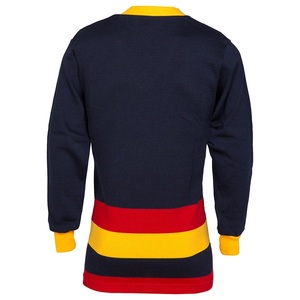 Unisex Knitted Stand Collar Solid <b>Pullover</b> Sweater Long Sleeve Sports Style Autumn Wear Regular Fit Navy Red Yellow 100% Custom - Product Image 3