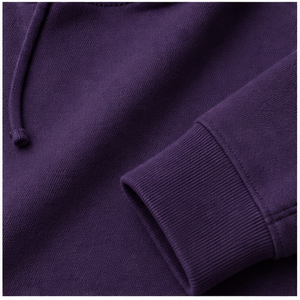 เสื้อฮู้ดดี้ผู้ชายสีม่วงเข้มทรงหลวมสไตล์โมเดิร์น ปรับแต่งได้ พร้อมเชือกผูกสีโทนเดียวกัน ด้านหน้าเรียบ ผ้าฝ้ายเนื้อหนา MHOOD-0023 - Product Image 5