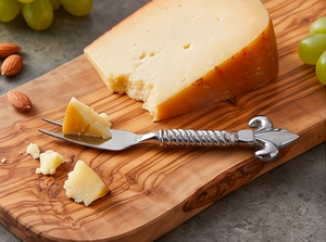 Juego de cuchillos para queso de acero inoxidable con mangos Fleur de Lis, herramientas duraderas de metal para queso, para uso en la cocina y en la mesa. - Product Image 6