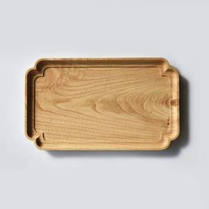 Rectangular Solid Wood Serving Tray Handmade With <b>Tree</b> Engraving Home Decoration <b>Tabletop</b> Craft - Product Image 3