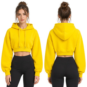 Sweat-shirts à capuche courts pour femmes, fabricant sur mesure, fournisseur en gros de sweats à capuche courts, vêtements à marque privée pour les États-Unis, le Royaume-Uni et l'Europe - Product Image 5