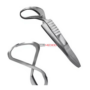 Pinzas Jones para Toallas, 2 Pulgadas, Puntas Afiladas, Acero Inoxidable, Manuales, Certificación CE, Instrumento Quirúrgico Veterinario Reutilizable - Product Image 1