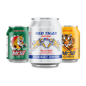 Redtiger Energy <b>Drinks</b> Wholesale 250ml 330ml Alu Can Beverages <b>Soft</b> <b>Drinks</b> OEM Private Label Supplier Sugar-Free Free Samples - Product Image 2