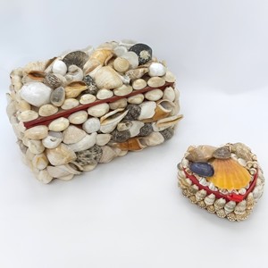 Gorgeous Antique Natural Seashell Jewelry Box Handmade Nautical Theme Shell Shape Engagement <b>Ring</b> <b>Boxes</b> - Product Image 6