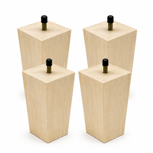 Pied de meuble rectangulaire en bois massif, design minimaliste, installation facile, base de canapé, utilisation à domicile ou au bureau, pied de canapé en bois massif - Product Image 3