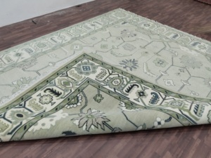 Premium Hand Knotted Oushak <b>Rug</b> Abstract Pink Wool/Silk Carpet 9x12 Ft. Vintage Style PET Friendly Living Room Home 1 Piece - Product Image 6