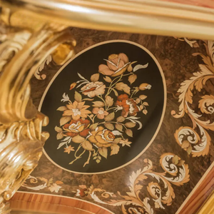 Classic Baroque Style Royal Dresser <b>Table</b> Mahogany Hand-Carved Gold Luxury Vanity <b>Table</b> <b>Mirror</b> Master Bedroom Resort Villa - Product Image 6