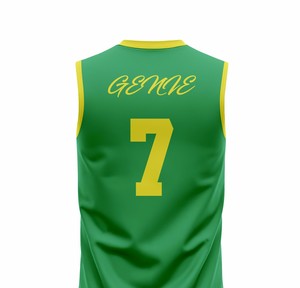 Maillots de football 7v7 personnalisés imprimés par transfert thermique de haute qualité, tenues de compression respirantes sans manches ajustables pour le flag football 7x7 - Product Image 2