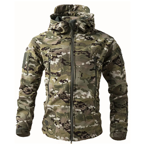 Veste de randonnée imperméable coupe-vent en softshell camouflage pour homme, veste de chasse de haute qualité - Product Image 1