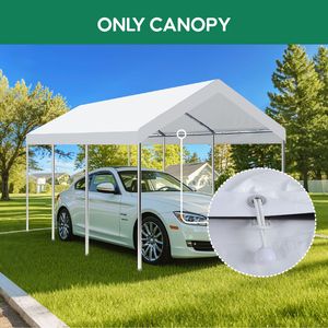 Bâche de remplacement robuste, imperméable, anti-UV et résistante aux déchirures, 10 x 20 pieds, pour abri de garage, tente de toit, abri de voiture, carport, garages et auvents - Product Image 5