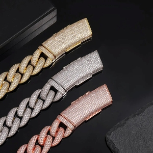 Custom Hip Hop Stylish VVS1 D Color Brilliant Cut Moissanite <b>Statement</b> <b>Necklace</b> 925 Sterling Silver IGI Certified Cuban Link - Product Image 5