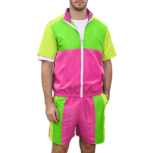 2026 New Arrival Men's Fully Customizable Plus Size Summer Two-Piece <b>Set</b> Polyester/Cotton Windbreaker Short Streetwear - Product Image 1