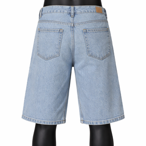 Shorts en jean pour hommes personnalisés, coupe ample et décontractée, style vintage délavé, vente en gros OEM - Product Image 2