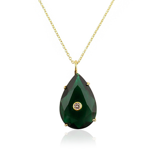 Gemstone Hydro Quartz Cubic Zircon Statement Teardrop Minimalist Latest Design 18k Gold Plated Women's <b>Accessories</b> <b>Wedding</b> Gift - Product Image 2