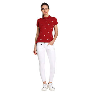 Camiseta Moderna para Mujer, Tejida y Bordada, de Algodón Suave y Transpirable, Manga Corta, Cuello Clásico, para Oficina, Casual y Fin de Semana - Product Image 5