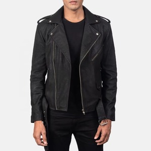 Veste en cuir véritable unisexe pour l'hiver, fermeture éclair, imperméable, coupe-vent, veste en cuir de haute qualité sur mesure, vente en gros - Product Image 2