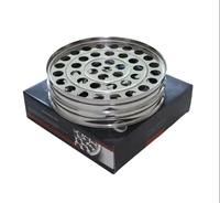 Ensemble de Sainte-Cène de Luxe en Acier Inoxydable Premium et Durable avec Plateau Unique, 40 Gobelets en Plastique à Fond Stable et Finition Miroir pour Aliments