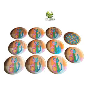 Colorful Hand Painted Wooden Fish <b>Ornament</b> Acrylic Wooden Marine Decoration Handmade Gift Craft OEM ODM Wholesale - Product Image 1