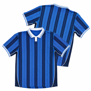 Camiseta Polo Personalizada con Rayas Azules para Hombre, Talla Grande, Manga Corta, Deportiva, Informal, Uniforme para Equipo, Proveedor Mayorista - Product Image 6