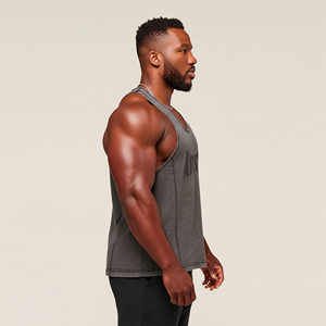 <b>Stringer</b> Gym <b>Vest</b> Fitness Singlet Breathable Cotton Bamboo Sleeveless Workout Muscle Bodybuilding Mens Tank Top Athletic - Product Image 4