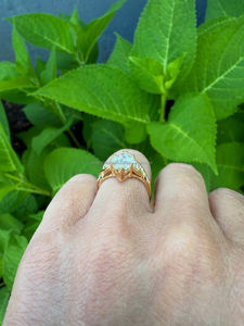 Impresionante Anillo de Oro Amarillo con Diamante Corte Marquesa, Diseño Minimalista, Anillo de Compromiso para Mujer, Joyería Fina, Regalo para Aniversario - Product Image 2