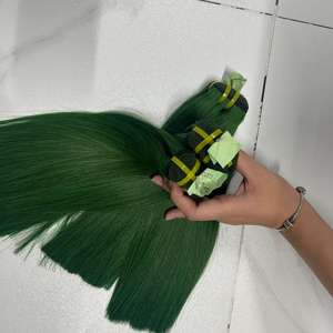 Envío Rápido, Paquete de Cabello Liso Natural Verde y Cierre, Cabello Humano Virgen Vietnamita Crudo de Doble Trama, Calidad Premium de Lujo - Product Image 6