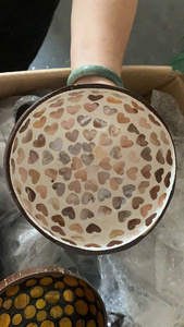 Ensemble de bols en noix de coco empilables, polis, écologiques, jetables, pour servir des salades, design Wabi-Sabi, pour la maison, la cuisine, les fêtes - Product Image 6