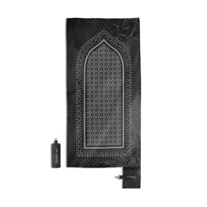 Tapis de prière portable personnalisé, imperméable, léger, imprimé, Sajadah islamique pliable, tapis de prière musulman de voyage avec pochette - Product Image 1