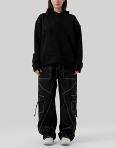 Sweat à capuche ample en polyester et coton, imprimé, décontracté, personnalisable - Product Image 4