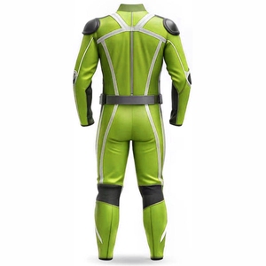 Traje de Motociclismo Verde de Manga Larga Unisex, Spandex y Nailon Transpirable, Equipo de Protección para Todas las Estaciones, Lawd Sports LW-MBS-0007 - Product Image 3