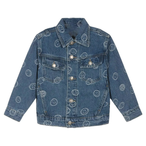 Chaqueta Vaquera con Estampado de Emoji Sonriente para Niñas, Diseño Moderno y Estilo Urbano, Precio Accesible y Último Diseño en Ropa para Niñas - Product Image 6