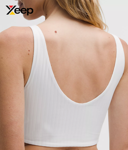 เสื้อชั้นในกีฬาโยคะคุณภาพสูงสำหรับผู้หญิง XEEP รุ่น XC-SB-170 แบบเรียบง่าย ระบายอากาศได้ดี สายปรับได้ แผ่นรองถอดออกได้ รองรับได้ดีเยี่ยม แห้งเร็ว - Product Image 4