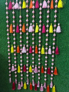 Traditional Silk <b>Pom</b> <b>Pom</b> Ball <b>Tassel</b> <b>Garlands</b> Decoration for Indian Wedding Backdrop Festival & Pooja Decorations - Product Image 5