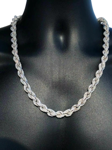 Heavy <b>Rope</b> <b>Chain</b> Necklace Fine Jewelry Pendants & Charms 925 Silver Moissanite Bold Luxury Statement Jewelry - Product Image 3